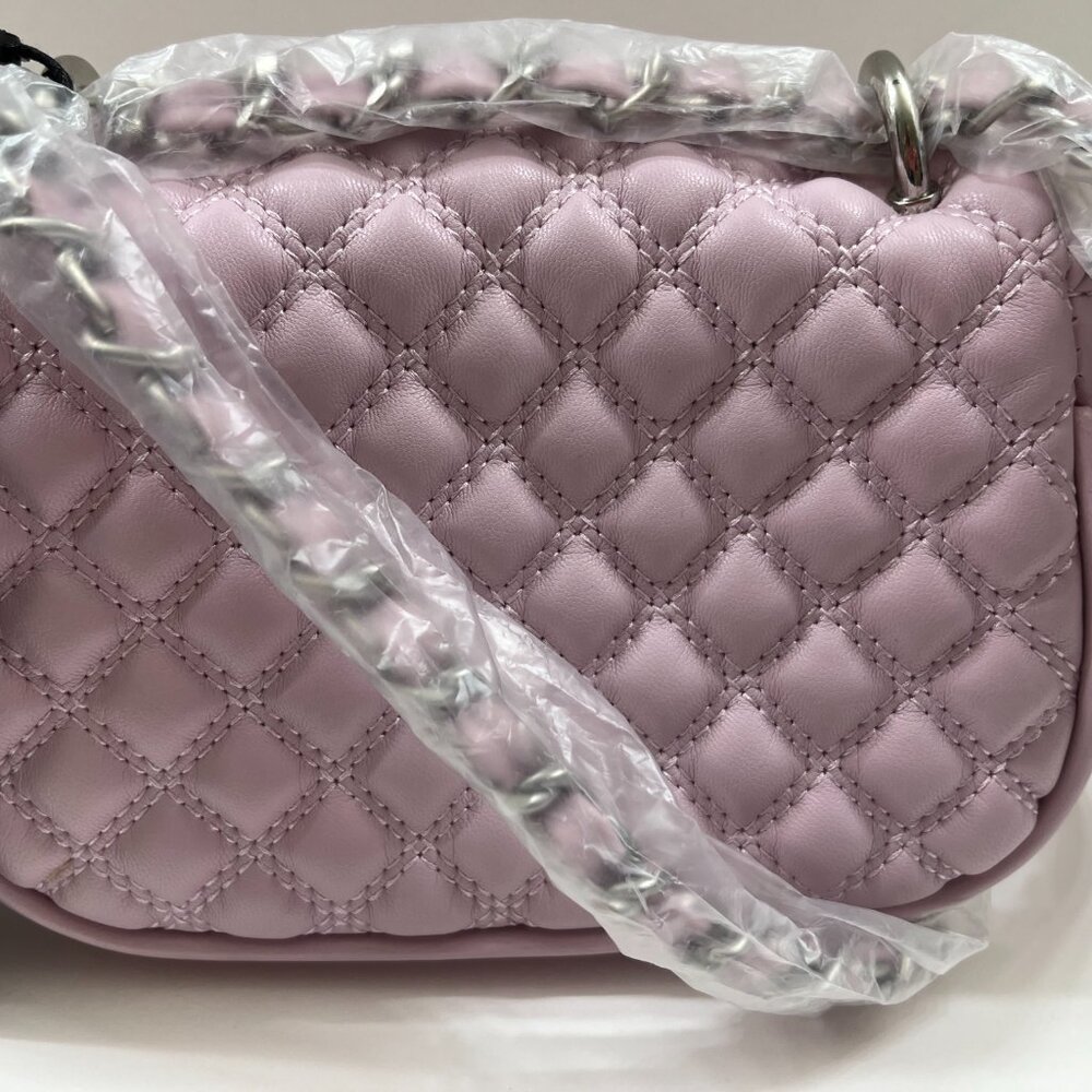 Kendall & Kylie SM Quilted Crossbody Bag In Rose Blush Pink - Chain Strap - NWT - Picture 4 of 9